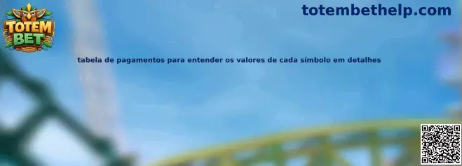 Tabela de pagamentos para entender os valores de cada símbolo em detalhes